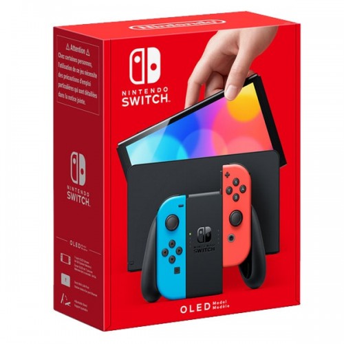 Nintendo Switch (OLED model) neon red&blue set